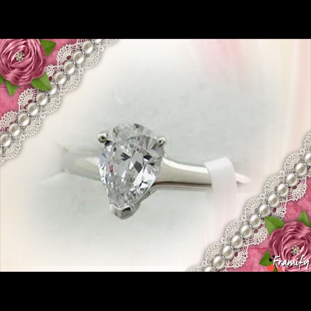 Diamon Ice Pear Engagement Ring